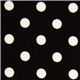 black Michael Miller fabric white polka dots 1