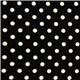 black Michael Miller fabric white polka dots 2