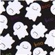 black Riley Blake Halloween fabric white ghosts 1