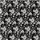 black Riley Blake fabric with flowers & embellishments 2