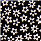 schwarzer Riley Blake Stoff mit kleinen Blumen 1