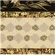 black Robert Kaufman fabric with Asian flowers & border 3