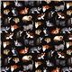 black Timeless Treasures fabric cat USA 2