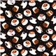 black Timeless Treasures fabric with coffee mugs USA 2