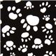 black Timeless Treasures fabric with white paw prints Fabric by ...