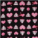 black big panda fabric with rosa hearts Japan 2