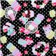 black canvas fabric macaroons bears Japan kawaii 1