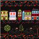 black designer fabric with cafe bike street house 1