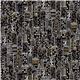 black designer fabric with city skyscraper New York 2