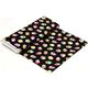 black designer fabric with colourful Party cupcakes hearts 3