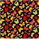 black designer fabric with colourful butterflies 2