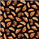 black designer fabric with croissants pastry 2