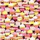 schwarzer Designer Stoff mit dichtgedrängten Cupcakes USA 2