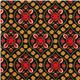 black designer fabric with red gold flower ornaments 1