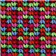 black designer fabric with small colourful elephants 2