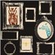 black echino canvas fabric Frame owl giraffe deer 1