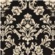 black echino canvas fabric Gothic leopard & ornament 1