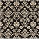 black echino canvas fabric Gothic leopard & ornament 2