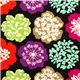 schwarzer echino Canvas Stoff bunte Blumen aus Japan 1