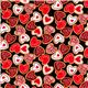 black fabric heart cookies pastry by Robert Kaufman 2