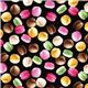 black fabric with french macaroons 2