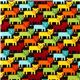 black fabric with funny lions par Robert Kaufman 2