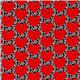 black fabric with red hearts par Robert Kaufman 2