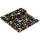black fabric with rockets stars space Robert Kaufman 3