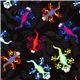 schwarzer Gecko Designer Stoff aus den USA 1