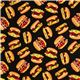 black hamburger fabric by Timeless Treasures from the USA 2