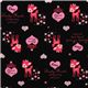black kawaii Bambi fabric with glitter from Japan 1