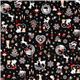 black kawaii Christmas fabric Bambi bunny glitter Japan 2