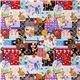 black kawaii fabric France animals sweets Japan 2