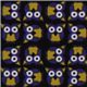 schwarzer Eulen Kokka Oxfordstoff kawaii aus Japan 1
