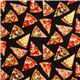 schwarzer Pizza St�cke Stoff von Timeless Treasures USA 2