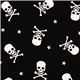 black skull fabric with white glitter skulls Japan 1