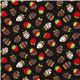 black strawberries with chocolate fabric Timeless Treasures 2