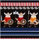 black viking organic fabric vikings in stripes USA 1