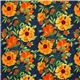 blue Michael Miller fabric yellow flowers Laura Gunn 2