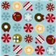 blue Christmas tree decorations fabric Robert Kaufman 1