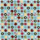 blue Christmas tree decorations fabric Robert Kaufman 2