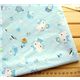 blue Hello Kitty Fabric with pink hearts kawaii 0.5m 1