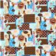 blue Japanese fabric France chocolate Cosmo 2
