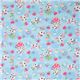 blue Japanese fabric bunny bears flowers from Japan 2