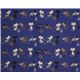 blue Kokka canvas fabric black grey kitty Japan 2