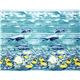 blue Michael Miller fabric whale dolphin fish ocean 3