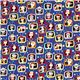blue Michael Miller fabric with kids in TVs 2