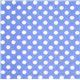 blauer Michael Miller Flanellstoff weiße Polka Punkte 2