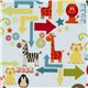 blue Riley Blake fabric cute zoo animals arrows boys 1