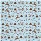blue Riley Blake fabric deer fox racoon paw 2